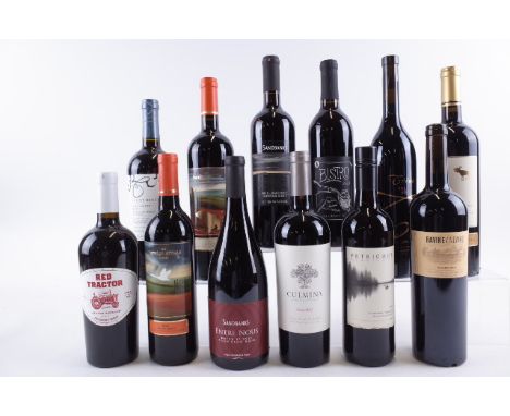 TWELVE BOTTLES CANADIAN RED WINERed Tractor Cabernet Merlot 2020; Thirty Bench Benchmark Red 2020; The Foreign Affair Winery 