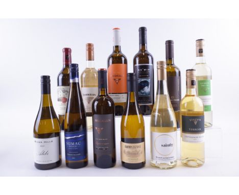 TWELVE BOTTLES CANADIAN WHITE WINEBlack Hills Estate Winery Alibi 2021; Sumac Ridge Estate Winery Private Reserve Gewürztrami