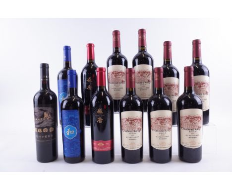 TWELVE BOTTLES CHINESE RED WINEXinjiang Tangting Xialu Winery 2 x Tangtingxialu Liqueur Merlot 2019; Château Lion 2 x Caberne