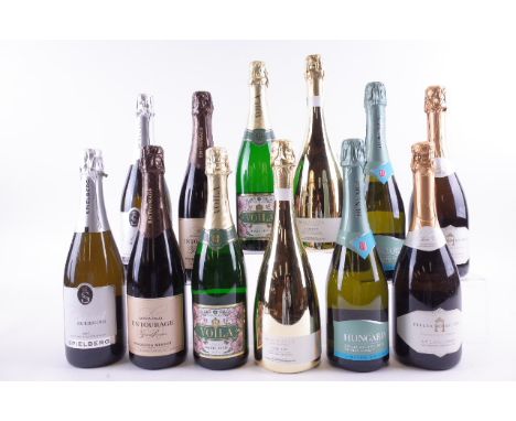 TWELVE BOTTLES SPARKLING WINESpielberg CZ 2 x Crémant de Riesling Brut NV; Jackson-Triggs 2 x Entourage Grand Reserve Merlot 