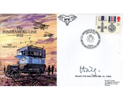 Earl Haig Army Communications series cover signed by Major the Earl Haig OBE, son of the legendary Field Marshal Haig
