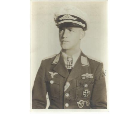 Anton Hackl KC OL S, wartime signed Rohr portrait. 192 victories. 1000 combat missions and was officially credited with shoot