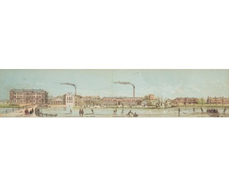 Europe.- Panoramas.- Weijer (P.W. van de) &nbsp;Panorama van Utrecht, folding colour lithographed panorama by J.Bos finished 