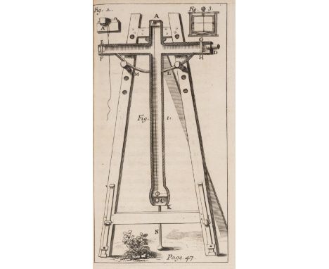 Picard (Jean) Traité du Nivellement, first edition, 3 engraved plates, errata leaf at end, contemporary sprinkled calf, spine