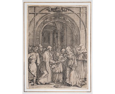 Raimondi (Marcantonio) The Betrothal of the Virgin, from "The Life of the Virgin", after Albrecht Durer, engraving, sheet 290