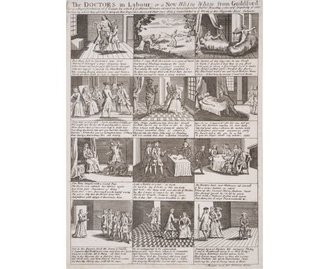 Mary Toft.- Anonymous (1720s) The Doctors in Labour; or a New Whim Wham from Guildford, twelve scenes relating to the affair 