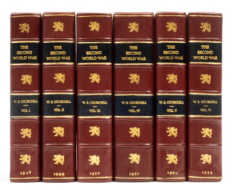 Churchill (Sir Winston Spencer) The Second World War, 6 vol., first editions, ink ownership name on half-title of vol.6, mode