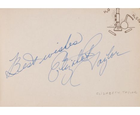 Autographs.- Autograph album, signatures including: Elizabeth Taylor, David Niven, John Gielgud, Rex Harrison, Norma Shearer,