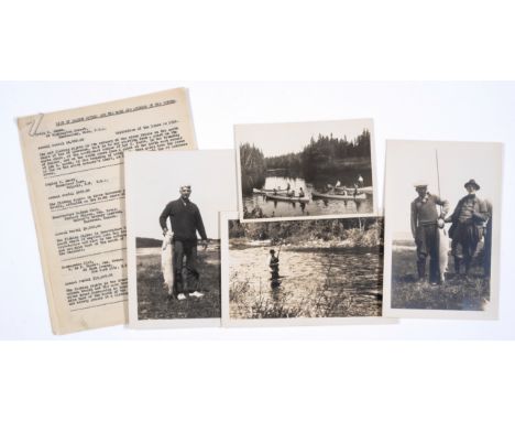 Photographs & Archive.- Canada.- [A small Archive, including photographs, pertaining to Salmon Fishing on the Trinity River, 