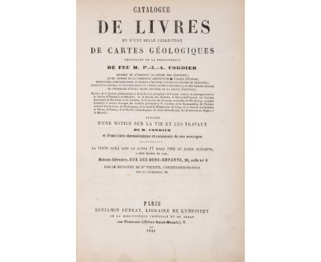 Geological books & maps auction catalogue.- Catalogue de livres et d’une belle collection de cartes géologiques provenant de 