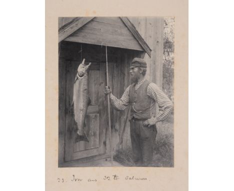 Photograph Album.- Norway.- Album of Salmon Fishing at Torrisdal on the Namsen River, 29 photographs of views, expedition cha