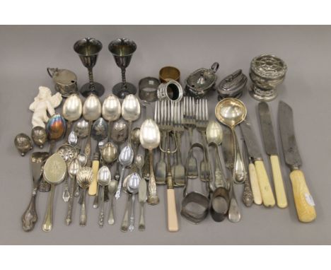 A quantity of silver and silver plate. 161.9 grammes of silver.