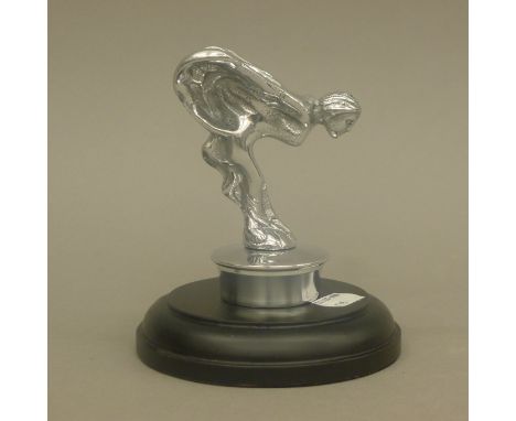 A model of the Spirit of Ecstasy. 14 cm high.