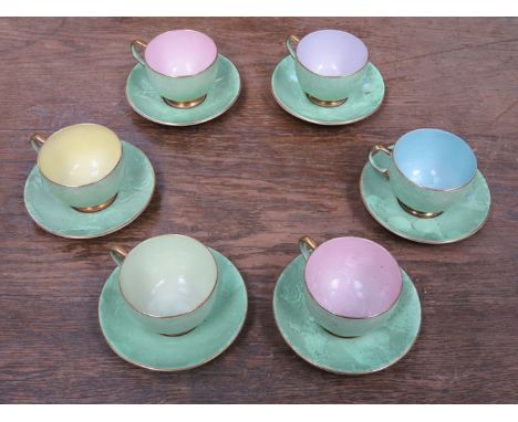 SET OF SIX PARAGON CUPS AND SAUCERS 