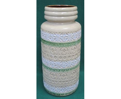 LARGE CERAMIC WEST GERMAN 1960s POTTERY VASE, APPROXIMATELY 48.5cm HIGH 