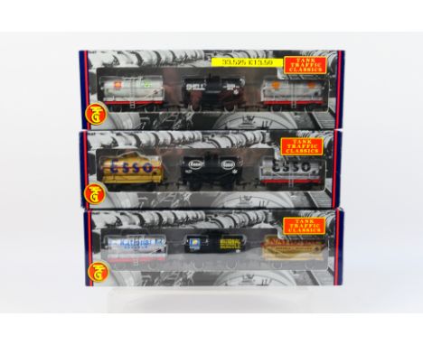 Bachmann - Tank Traffic Classics - 3 x boxed sets of 3 x wagons in National Benzole livery # 33-526, Esso livery # 33-527 and