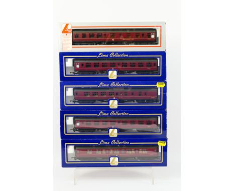 Lima - 5 x boxed OO gauge BR MkI coaches in maroon livery including Restaurant Car # 305323A6, They appear Very Good to Near 