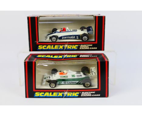 Scalextric - Two boxed vintage Scalextric F1 slot cars. Lot consists of C138 Saudia Leyland Williams FWO 7B; together with C1
