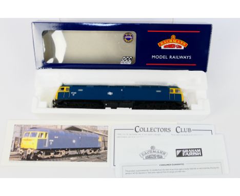 Bachmann - A boxed DCC Ready OO gauge Class 47 Diesel locomotive number 47148 in BR blue livery # 32-803. The model appears M
