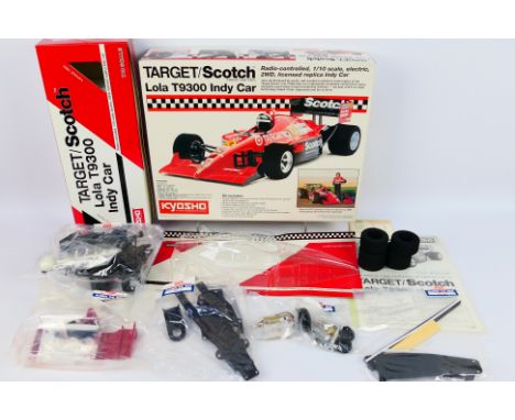Kyosho - A boxed vintage Kyosho #4219 1:10 scale 'Target / Scotch Lola T9300 Indy Car RC 2WD kit.  The kit contains, body she