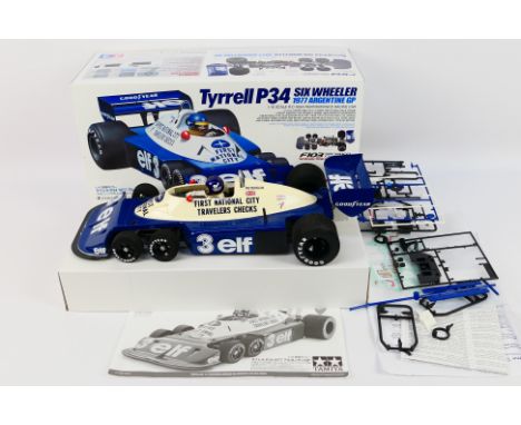 Tamiya - A boxed and constructed Tamiya #47486 1:10 scale electric Tyrrell P34 Six Wheller 19977 Argentine GP High Performanc