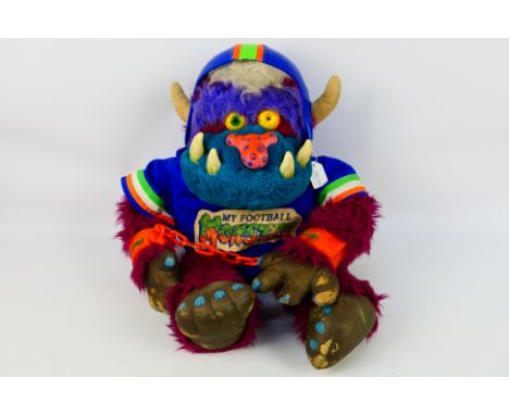 Amtoy - My Pet Monster - An unboxed My Football Monster large plush toy from the mid 1980s. This item is in a playworn condit