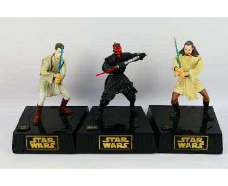 Hasbro - Star Wars - Three unboxed Star War Interactive Talking Banks including Darth Maul, Obi Wan and Qui-Gon Jinn (full se