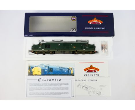 Bachmann - A boxed OO gauge DCC Ready special edition weathered Class 37/0 Diesel D6717 in BR green exclusive to Bachmann Col