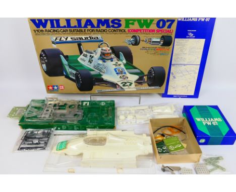 Tamiya - A boxed incomplete vintage 1980 Tamiya #5819 1:10 scale electric Williams FW-07 (Competition Special) Racing Car sui