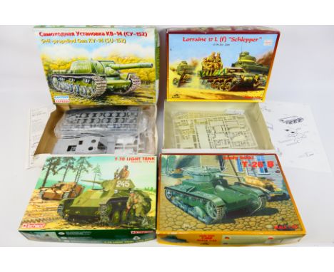 Techmod - RPM - Eastern Express - Four plastic model kits, all 1/35 scale, to include Czotg Lekki T-26B, 35103 Self-propelled