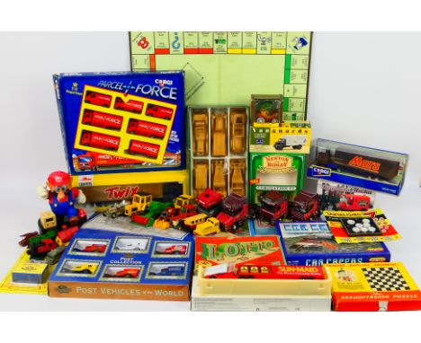 Corgi - Matchbox - Lion Toys - Others - A mixed group of boxed and unboxed diecast, plastic, wooden models with some vintage 