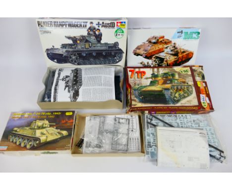 Tamiya - Eastern Express - Mirage - Four Model kits to include DF517 1/48 M3 U.S. Bradley Cavalry Vehicle (motorised) and 350