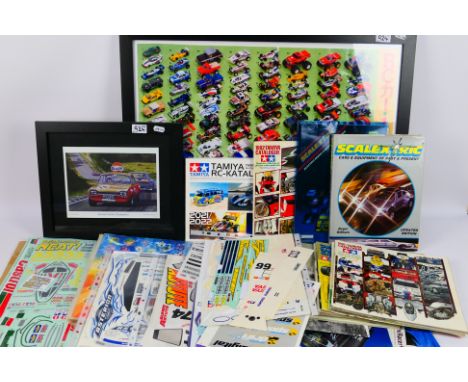 Tamiya - Scalextric - Others - A mixed lot that includes a Kyosho box containing a good quantity of ephemera, instruction boo