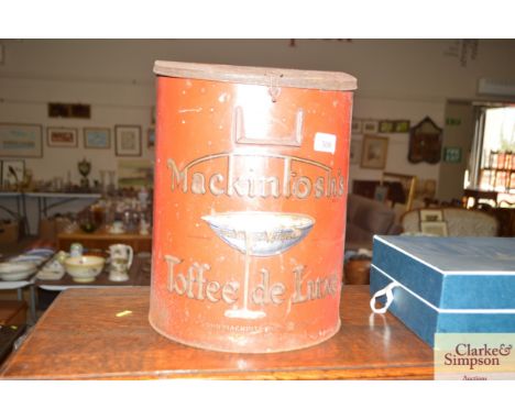 A Vintage retailers Mackintosh's Toffee de Luxe tin