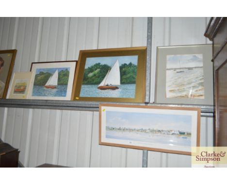 A print depicting the River Deben, various other photo related pictures 
