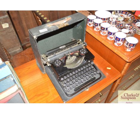A Royal typewriter in fitted case