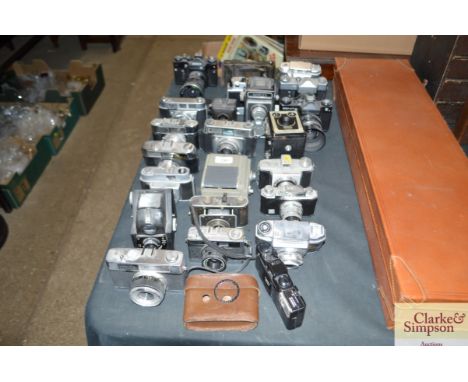 A large quantity of various cameras to include Kodak, Sennett etc 