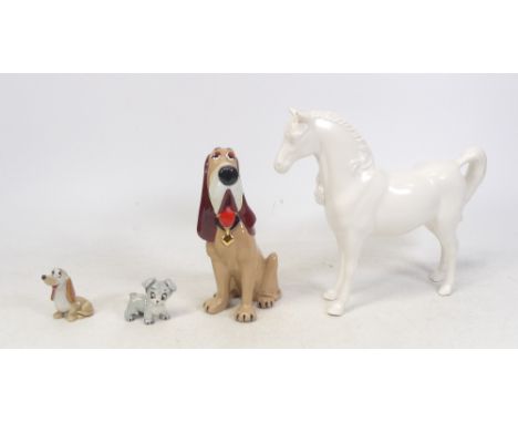 Wade Animal Figures to include Trusty from Lady and the Tramp (no tail noted) miniature Scamp &amp; Dachsie also an Advertisi