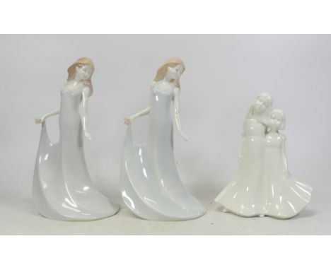 Royal Worcester, Three Lady Figures For You x2 and Friendship. (3)