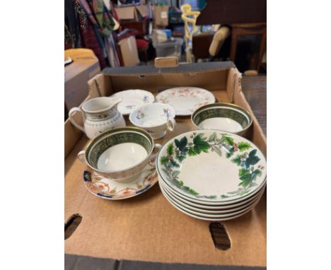 Mixed collection of Teaware items to include Paragon 'Victoria Rose' Royal Doulton 'Vanborough' &amp; 'Provencal', Spode 'Gre