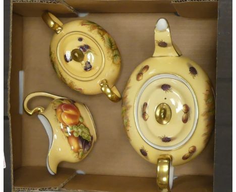 Aynsley, Orchard Gold Tea for One Set including Teapot, Milk Jug and Sugar Bowl. (ST)