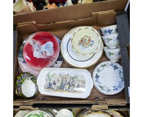 Mixed of Ceramics to include Royal Albert 'Provincial Flowers' Tea Cup and Saucer, Royal Doulton 'Burgundy' Three Tea Cups an