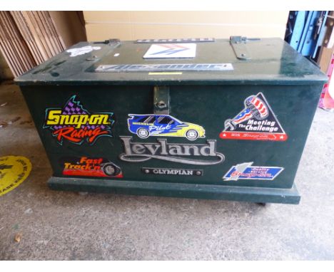 Large toolbox on wheels, with removable tray, includes items inside. Collection only.