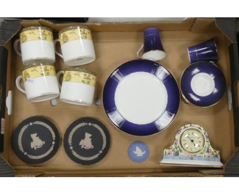 Wedgwood, A Collection of items including Midnight pattern Coffee Cups and Saucers, Year of The Rat Black pin dishes, Sarah p
