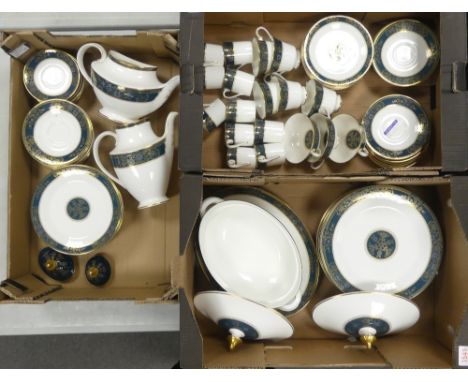 Royal Doulton, Carlyle Pattern Tea and Dinnerware includes Teapot, Lidded Tureens, Teacups, Saucers, Plates etc. (3 Trays)
