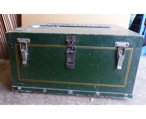 Large toolbox with removable tray, includes items inside. Power tools untested. Collection only.