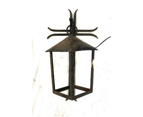 Outdoor wrought iron gothic wall hanging light 
