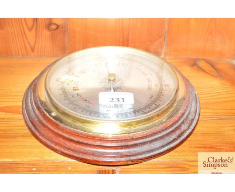 A circular barometer 