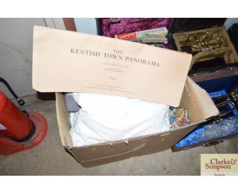 A quantity of various embroideries and textiles 