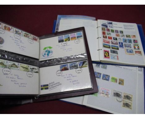 Royal Mail FDC from the middle 1970s-early 1990s two Stanley Gibbons trident stamp albums containing a GB, Commonwealth and w